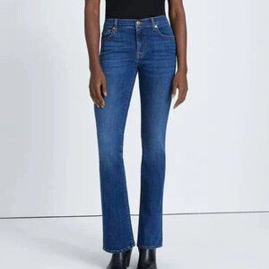 7 For All Mankind Kimmee Mid Rise Bootcut Jeans in Duchess Blue Size 28